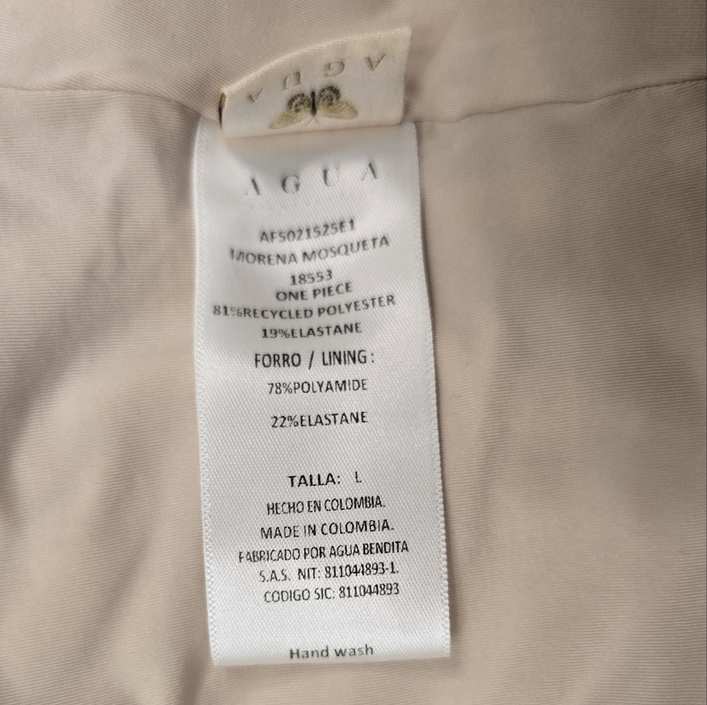 AGUA By Agua Bendita Morena Mosqueta One Piece Swimsuit Size L - Picture 9 of 9